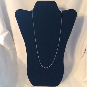 Silver box necklace 24”